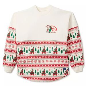 Santa Mickey Mouse Walt Disney World Sz Small Fair Isle Spirit Jersey For Adults